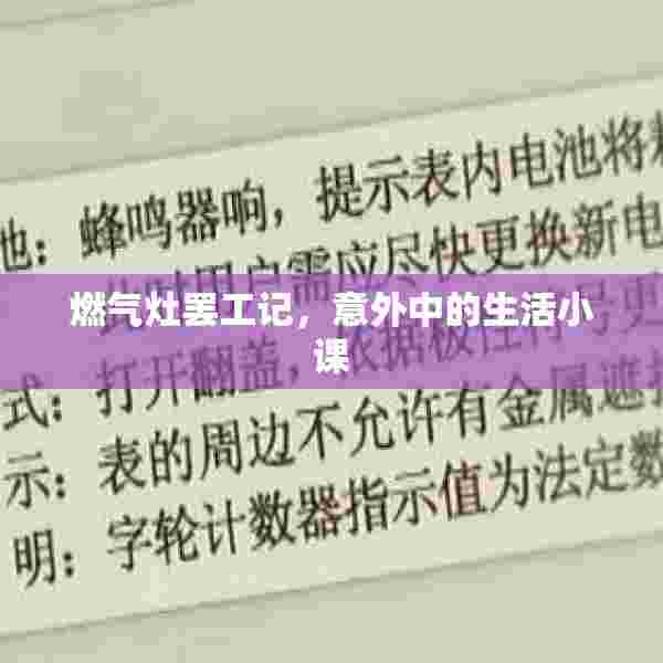 燃气灶罢工记，意外中的生活小课