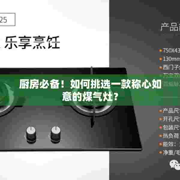 厨房必备！如何挑选一款称心如意的煤气灶？