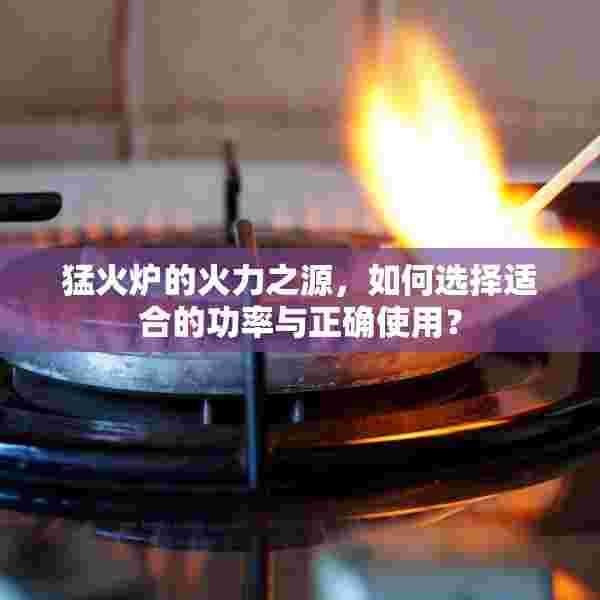 猛火炉的火力之源，如何选择适合的功率与正确使用？