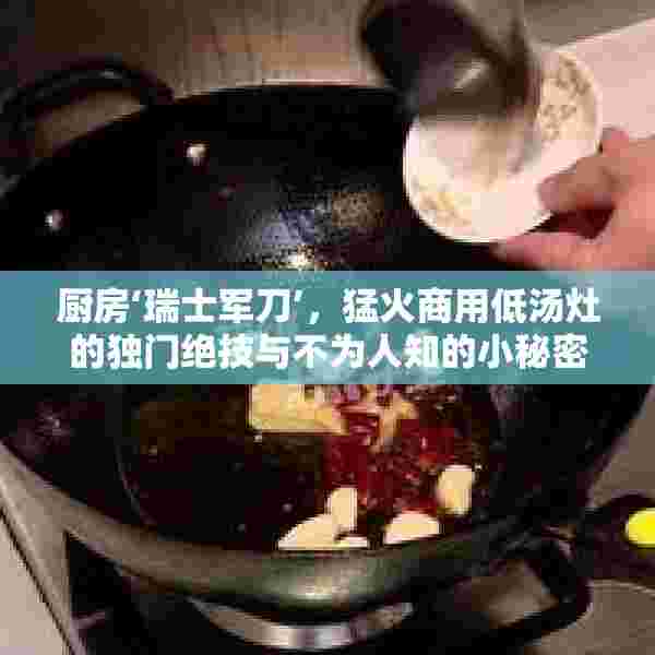 厨房‘瑞士军刀’，猛火商用低汤灶的独门绝技与不为人知的小秘密