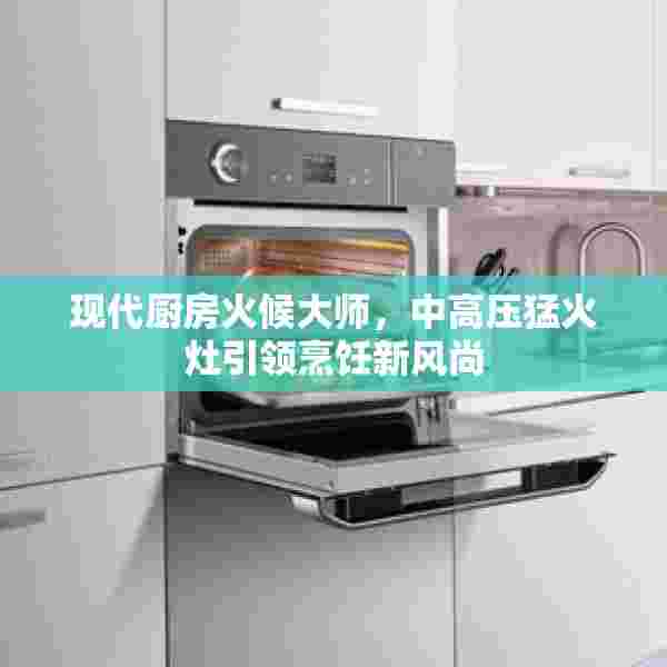 现代厨房火候大师，中高压猛火灶引领烹饪新风尚